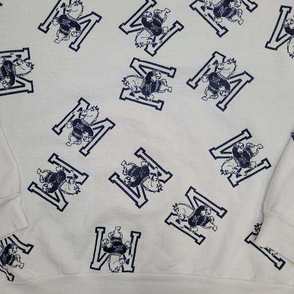 Vintage Murray-State-University AOP Sweatshirt Large L/XL 24x24 Cropped Boxy 90s - Picture 3 of 12